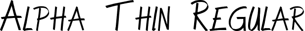 Alpha Thin Regular font - Alpha Thin.ttf