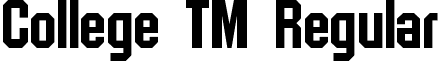 College TM Regular font - CollegeRegular.ttf