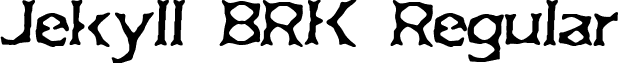 Jekyll BRK Regular font - jekyll.ttf