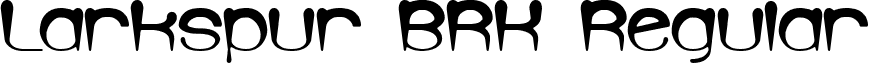 Larkspur BRK Regular font - larkspur.ttf