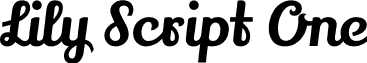 Lily Script One font - LilyScriptOne-Regular.ttf