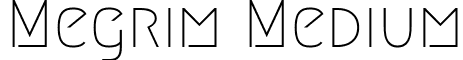 Megrim Medium font - Megrim.ttf