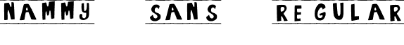 Nammy Sans Regular font - 2[Nammy-Sans).otf