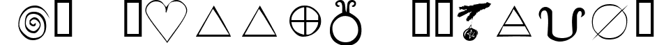 KR Wiccan Symbols font - KR Wiccan Symbols.ttf