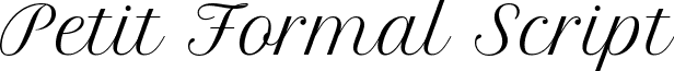 Petit Formal Script font - PetitFormalScript-Regular.ttf
