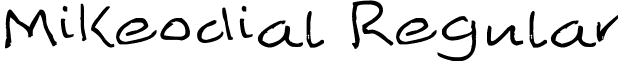 Mikeodial Regular font - Mikeodial.ttf