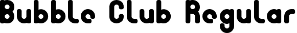 Bubble Club Regular font - BUBBCRG_.TTF