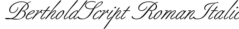 BertholdScript RomanItalic font - bertholdscript.ttf