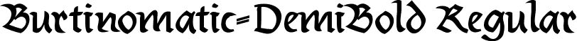 Burtinomatic-DemiBold Regular font - Burtinomatic-DemiBold.ttf