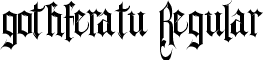 gothferatu Regular font - gothferatu.ttf