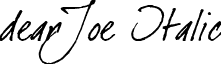 dearJoe Italic font - DEARJI__.TTF