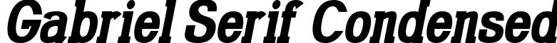 Gabriel Serif Condensed font - GabrielSerifCondensedBoldItalic.ttf