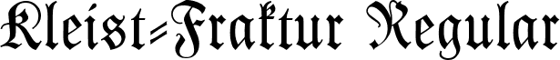 Kleist-Fraktur Regular font - Kleist-Fraktur.ttf