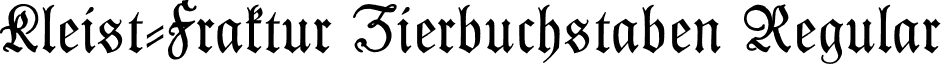 Kleist-Fraktur Zierbuchstaben Regular font - Kleist-FrakturZierbuchstaben.otf