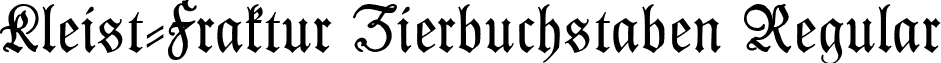 Kleist-Fraktur Zierbuchstaben Regular font - Kleist-FrakturZierbuchstaben.ttf