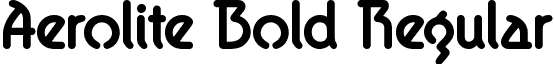 Aerolite Bold Regular font - AeroliteBold.ttf