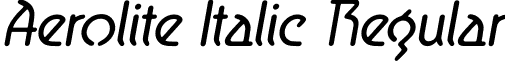 Aerolite Italic Regular font - AeroliteItalic.otf