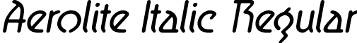 Aerolite Italic Regular font - AeroliteItalic.ttf