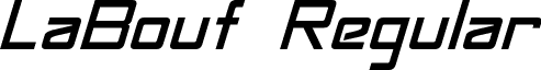 LaBouf Regular font - LaBoufOblique.ttf