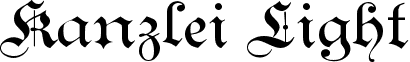Kanzlei Light font - Kanzlei.ttf