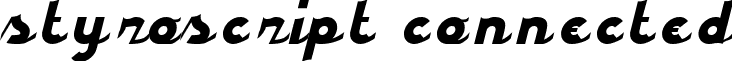 styroscript connected font - STYROSCR.TTF