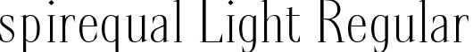 spirequal Light Regular font - SPIREQ_L.TTF