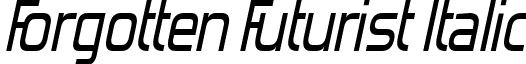 Forgotten Futurist Italic font - Forgotti.ttf
