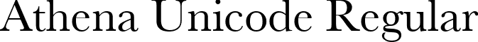 Athena Unicode Regular font - athena_u.TTF