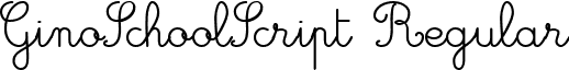 GinoSchoolScript Regular font - ginoschoolscript-bold.ttf