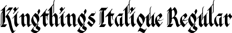 Kingthings Italique Regular font - Kingthings Italique.ttf
