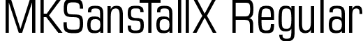 MKSansTallX Regular font - MKSansTallX.ttf