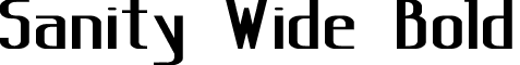 Sanity Wide Bold font - SANIT-WB.TTF