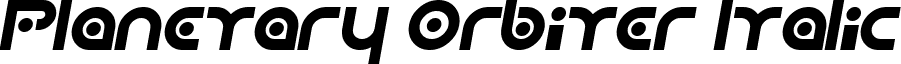 Planetary Orbiter Italic font - PLANOI__.TTF