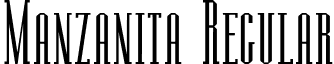 Manzanita Regular font - MANZANIT.TTF