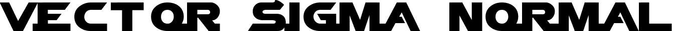 Vector Sigma Normal font - Vector Sigma.ttf