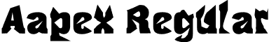 Aapex Regular font - Reject.ttf