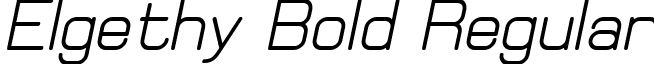 Elgethy Bold Regular font - Elgethy Bold Oblique.ttf