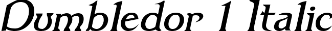 Dumbledor 1 Italic font - dum1ital.ttf