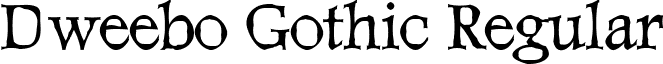 Dweebo Gothic Regular font - DWEEG___.TTF