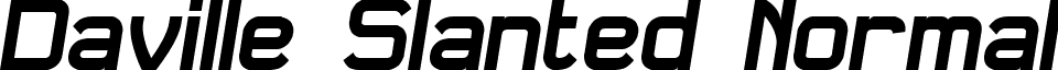 Daville Slanted Normal font - DAVILLES.TTF