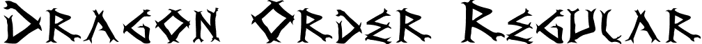 Dragon Order Regular font - DRAGON2.TTF