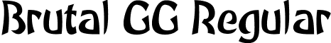 Brutal GG Regular font - BRUTAL.TTF