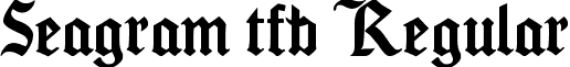 Seagram tfb Regular font - Seagram tfb.ttf