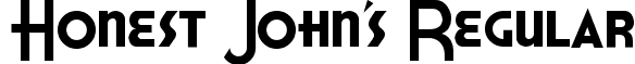 Honest John's Regular font - HONEJ___.ttf