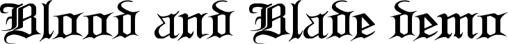 Blood and Blade demo font - bloodandblade_demo.ttf