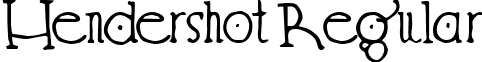 Hendershot Regular font - HENDERSH.TTF