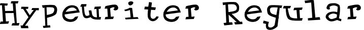 Hypewriter Regular font - HYPEWRIT (1).TTF