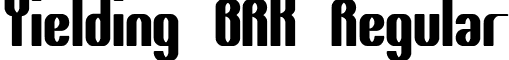 Yielding BRK Regular font - yielding.ttf