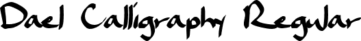 Dael Calligraphy Regular font - DAELC___.TTF