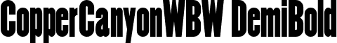 CopperCanyonWBW DemiBold font - COPPCWDB.TTF